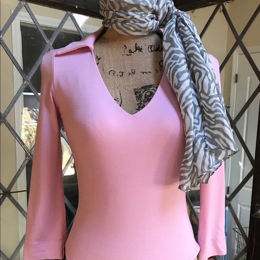 🌿❣️Guess Collection Pink/Lav V-neck Top/M